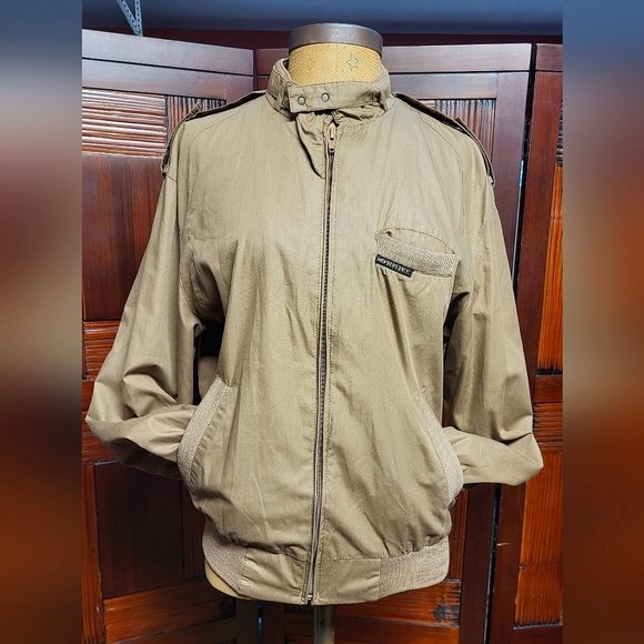 Men's Vintage Members Only Jacket Medium Brown Size 40 Made in Hong Kong - Picture 1 of 12